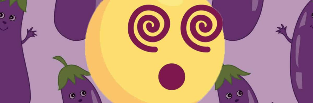 frazzled face eggplant emojis