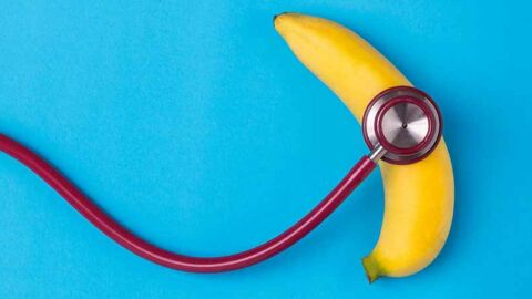 stethoscope on a banana