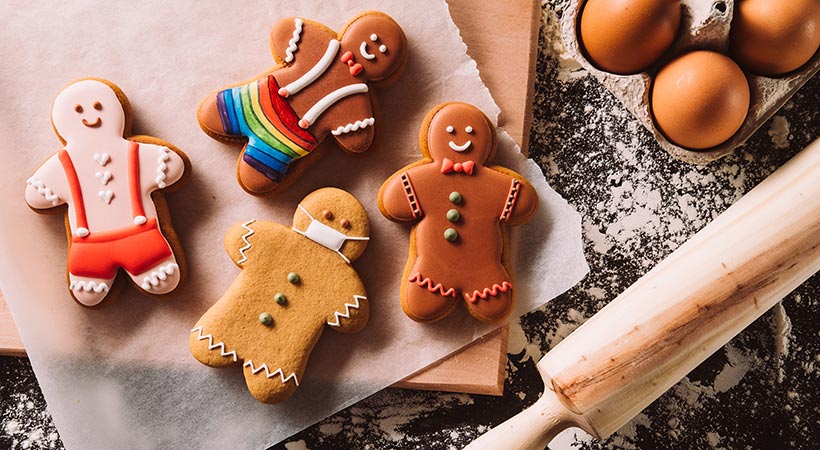 queer LGBTI gay gingerbread person christmas cookies