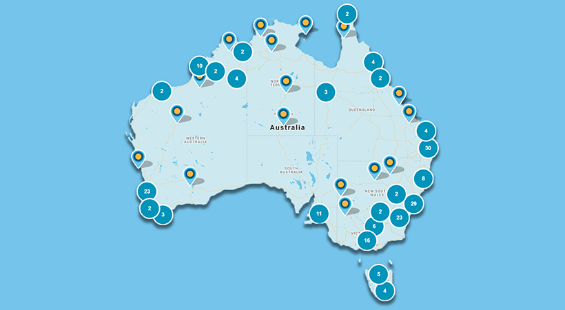 Emen8 map of sexual health testing services across Australia