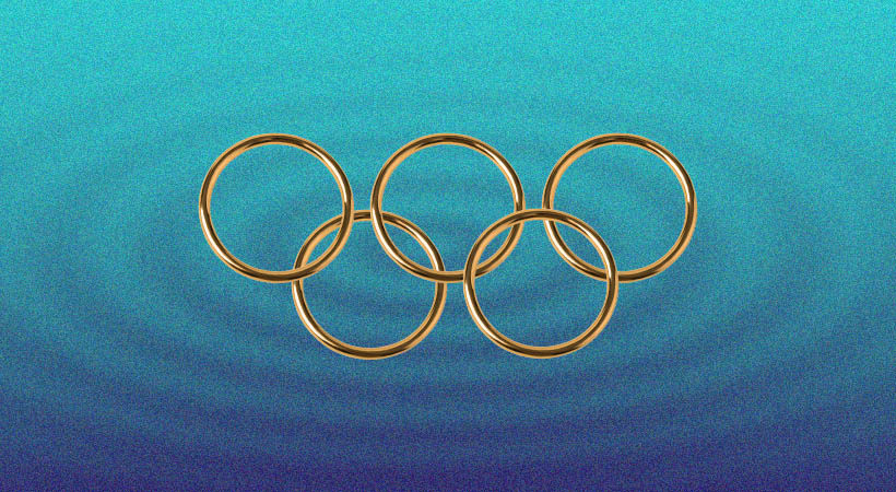 five-gold-rings-on-blue-ripple background