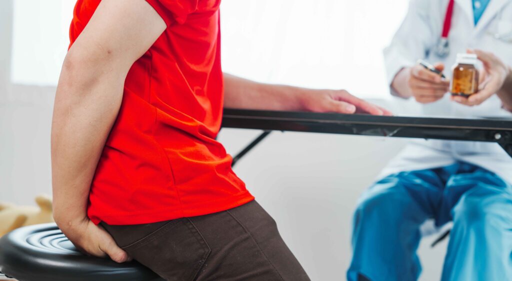 man-holding-scissors-opposite-of-doctor-with-pills-escalated