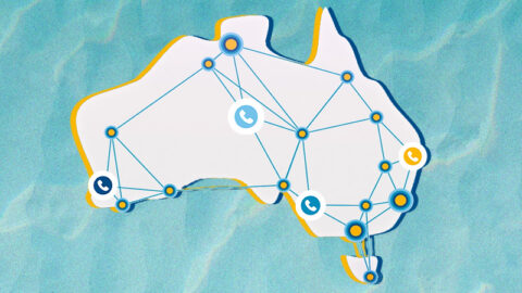map-of-australia-with-connected-phones-on-blue-background