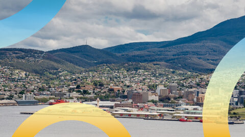 View of Hobart, Tasmania, Australia