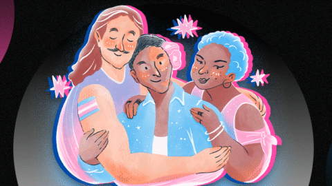three-cartoon-trans-people-on-black-background
