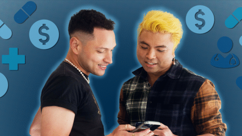 colombian-vietnamese-couple-on-health-insurance-background