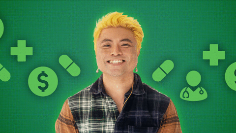 cambodian-vietnamese-man-with-yellow-hair-smiling-on-green-medicare-background